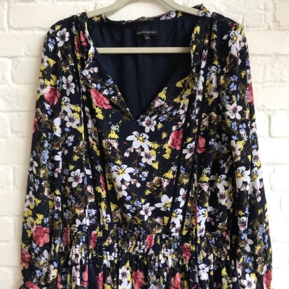 Banana Republic Floral Long Sleeve Dress - Picture 3 of 8